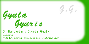 gyula gyuris business card